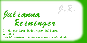 julianna reininger business card